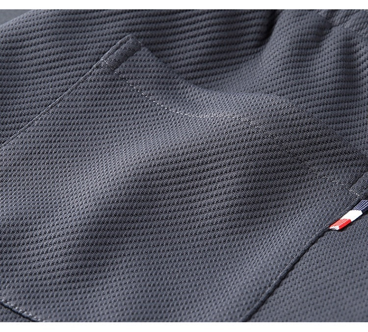 Casual Sports Solid Color Stand Collar Zipper Coat Trousers Two-piece Set