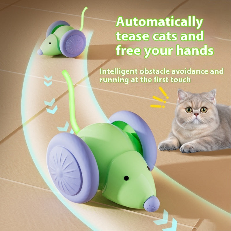 Interactive Cat Toy Electric Mouse Car - Automatic Teaser With Intelligent Obstacle Avoidance Pet Products