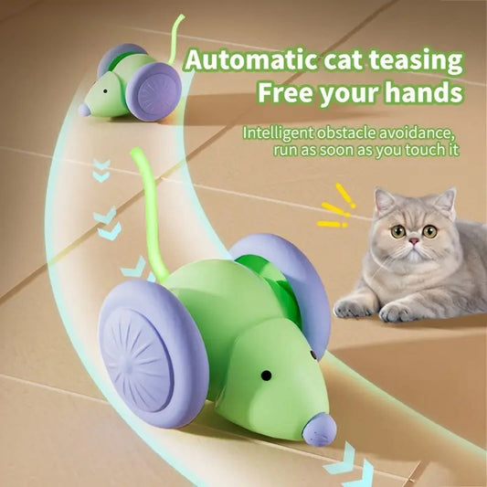 Interactive Cat Toy Electric Mouse Car - Automatic Teaser With Intelligent Obstacle Avoidance Pet Products